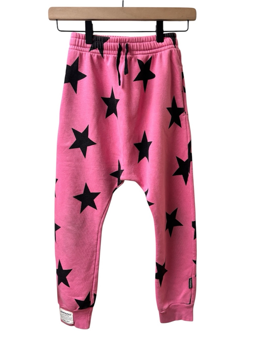 nununu Pink Joggers with Black Stars